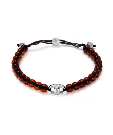 Baltique uni-link cable cherry amber bracelet - 1