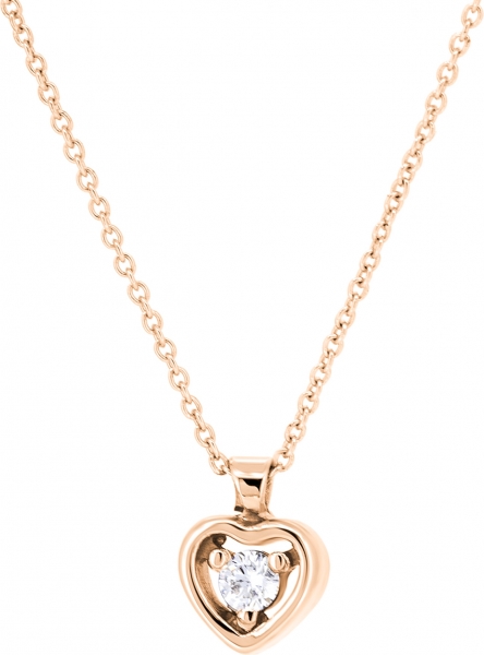 Heart-shaped diamond necklace - 2