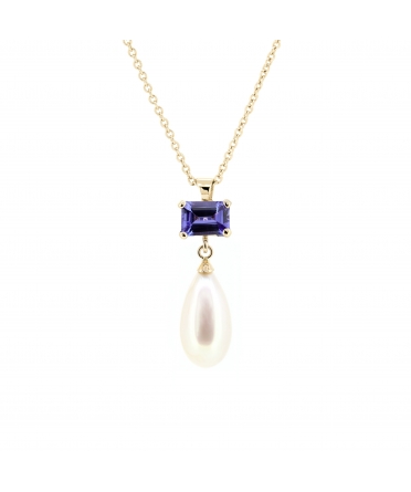 Tanzanite and pearl necklace - 1
