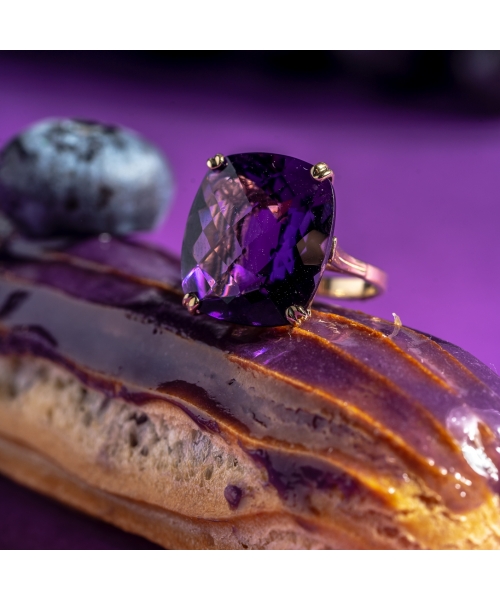 Gold Dolce Vita ring with amethyst - 2