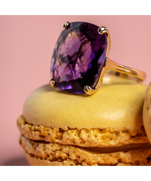 Gold Dolce Vita ring with amethyst - 7