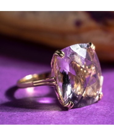 Gold Dolce Vita ring with amethyst - 9