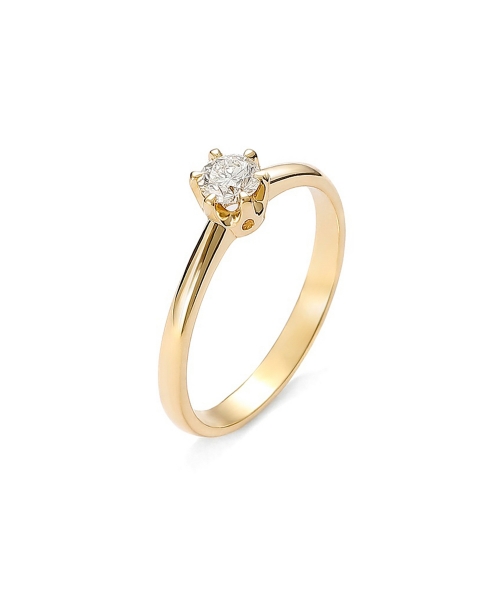 Gold engagement diamond ring - 2
