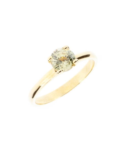 Gold engagement ring with yellow zircon - 2