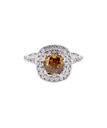 Fancy brown diamond ring - 1