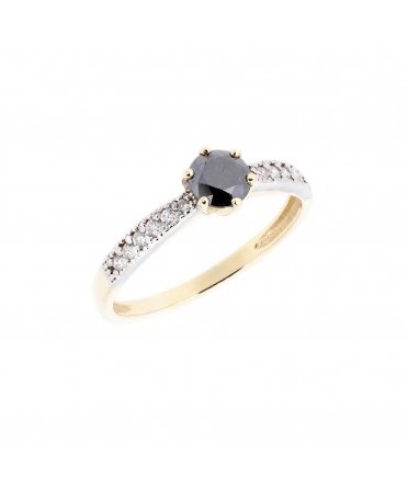 Black diamond engagement ring - 2