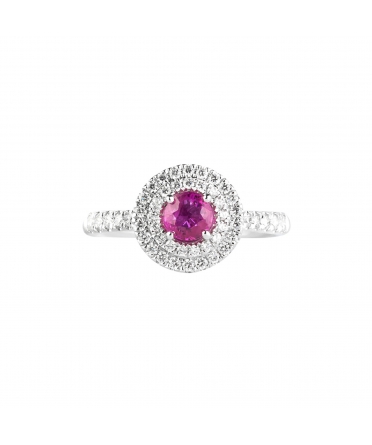 Ruby and diamond ring - 1