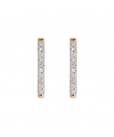 Diamond Minimal earrings yellow gold - 1