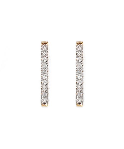 Diamond Minimal earrings yellow gold - 1