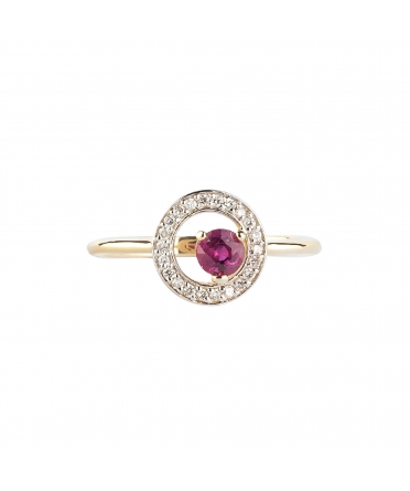 Ruby and diamond ring - 1