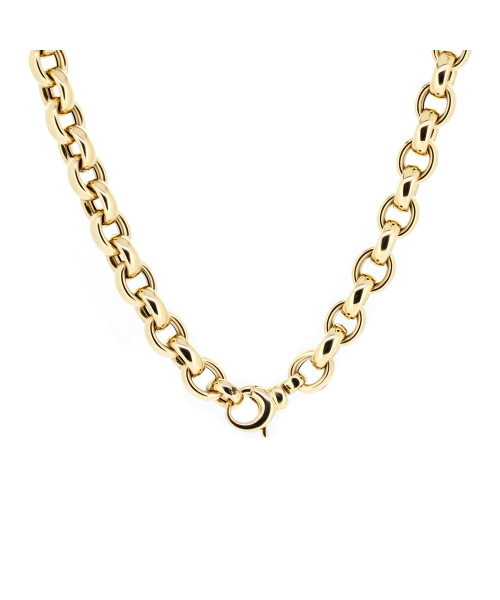 Gold rolo chain necklace 45 cm - 2
