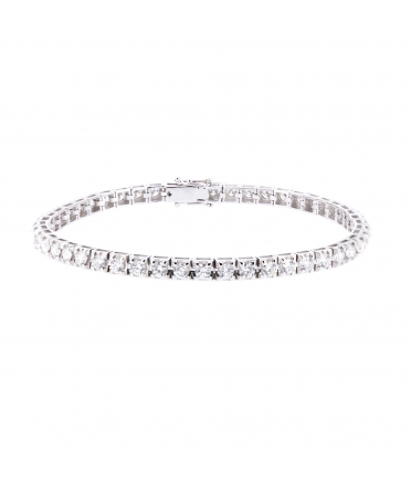 White gold bracelet with diamonds - 1