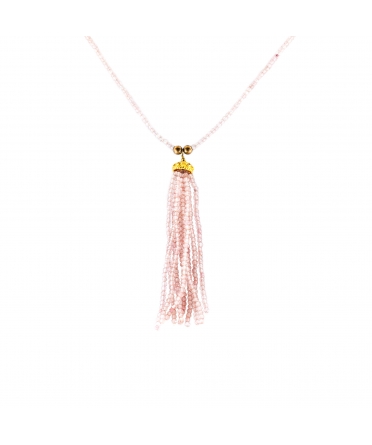 Necklace with rose quartz beads - 1