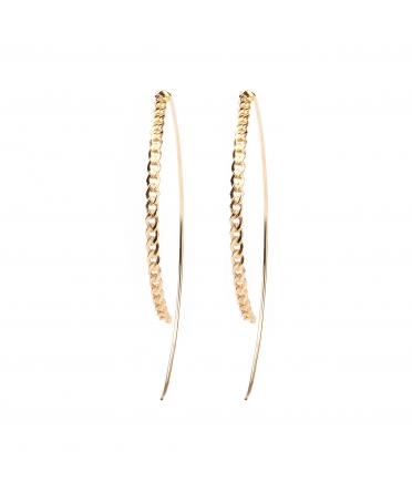 Gold large hoop earrings - 1