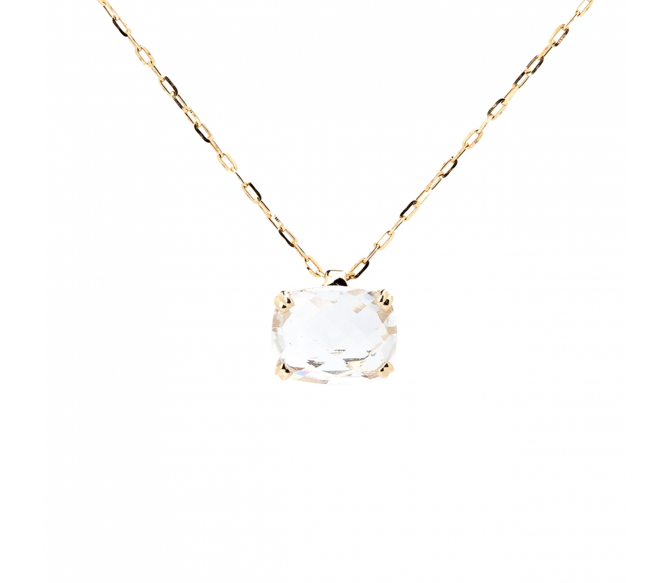 Gold Dolce Vita necklace with mountain crystal - 1