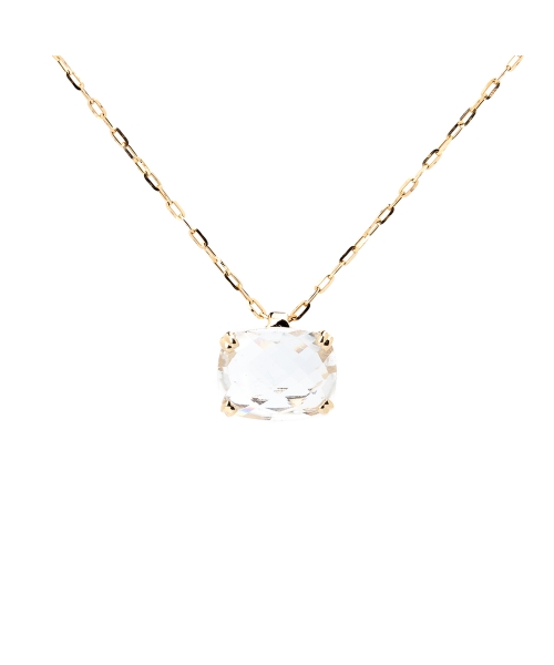 Gold Dolce Vita necklace with mountain crystal - 1