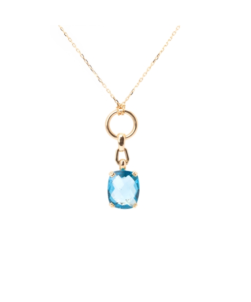 Gold Dolce Vita pendant with topaz Swiss Blue - 1
