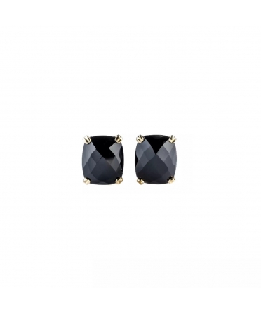 Gold Dolce Vita stud earrings with onyx - 1