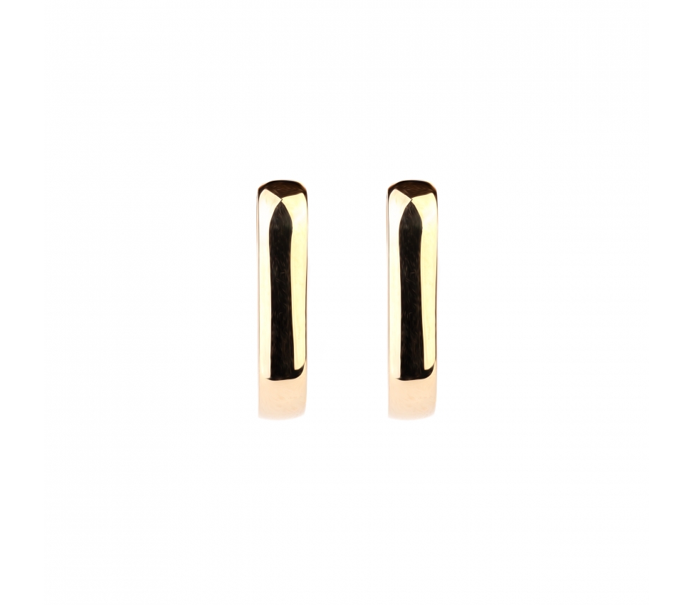 Gold oval earrings - 1