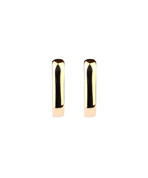 Gold oval earrings - 1