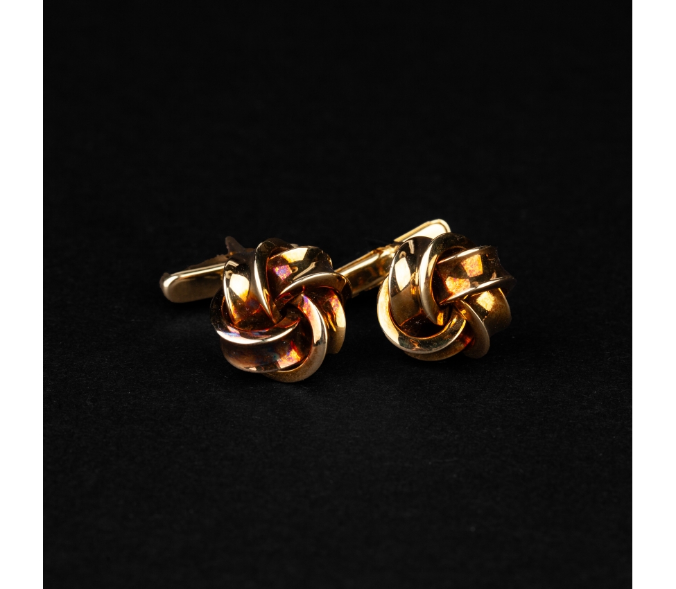 1950s gold knot cufflinks - 1