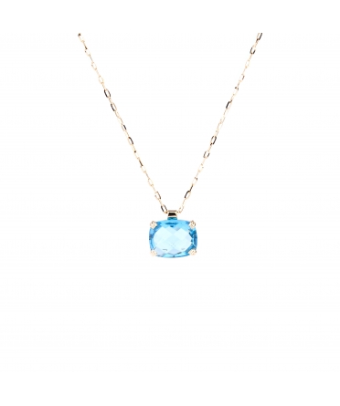 Gold Dolce Vita necklace with topaz Swiss Blue - 1