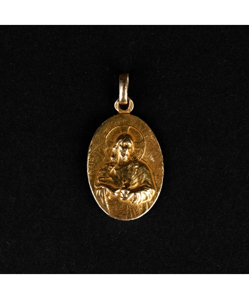 Złoty medalik szkaplerz zawieszka vintage - 2