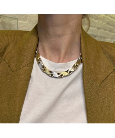 Gold two-colour vintage necklace - 2