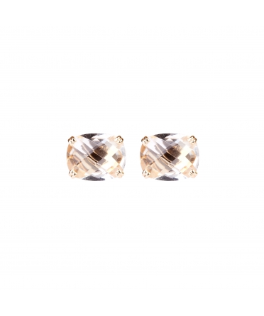 Gold Dolce Vita earrings with rock crystal - 1