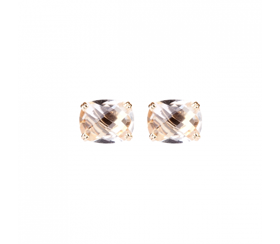 Gold Dolce Vita earrings with rock crystal - 1