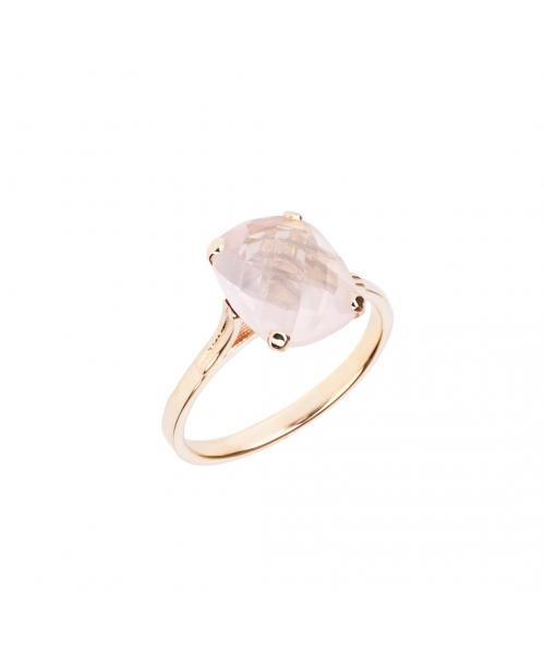 Gold Dolce Vita Mini ring with rose quartz - 2