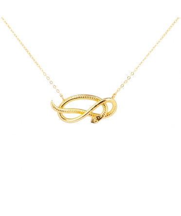 Goldplated snake necklace made of bronze II - 1